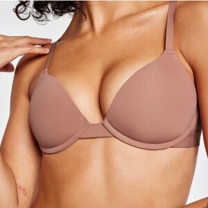 Pepper Demi T Shirt Contour Bra 34AA Mauve Lined Smooth Underwire Racerback